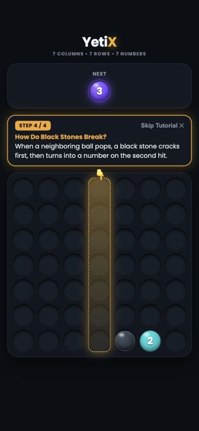 YetiX tutorial showing how chain reactions work