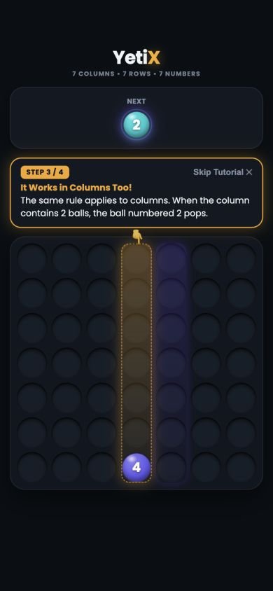 YetiX tutorial explaining column matches